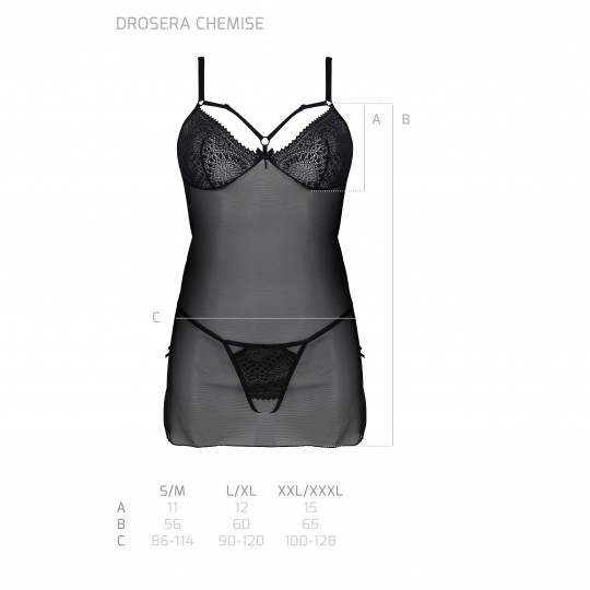 DROSERA CHEMISE BLACK  - ECO PASSION