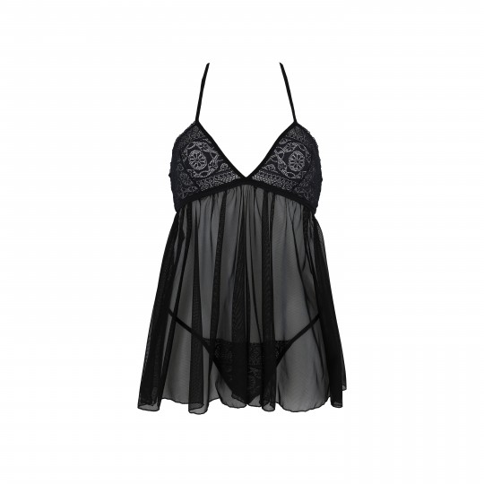 NUISETTE ET STRING KERRIA NOIR ECO COLLECTION PASSION
