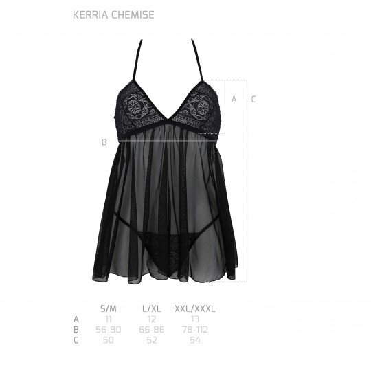 NUISETTE ET STRING KERRIA NOIR ECO COLLECTION PASSION