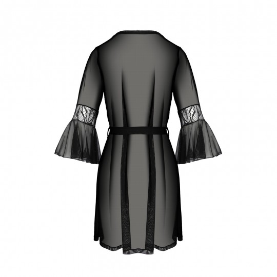 LEAFA PEIGNOIR BLACK  - ECO PASSION