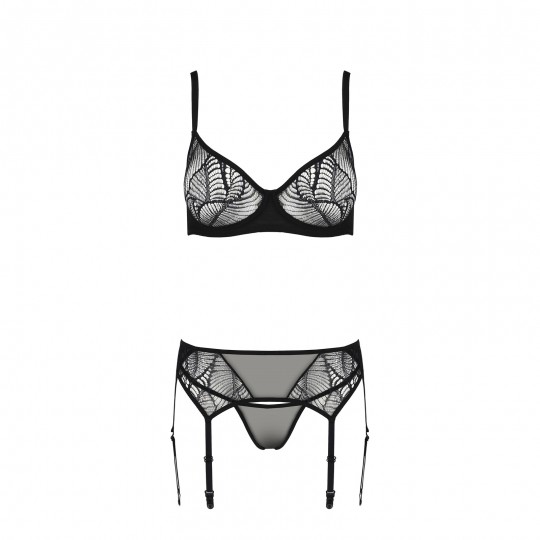 CONJUNTO DE 3 PIEZAS LEAFA NEGRO ECO COLLECTION PASSION