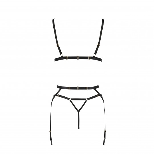 CONJUNTO DE 3 PIEZAS MEGGY NEGRO DEVIL COLLECTION PASSION