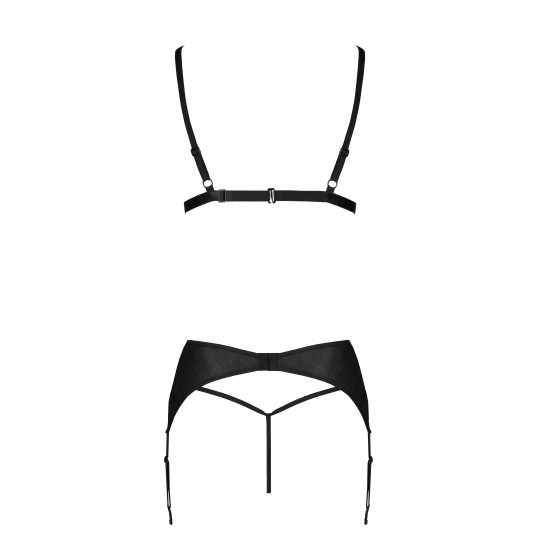 MILEY SET WITH OPEN BRA BLACK  - PASSION