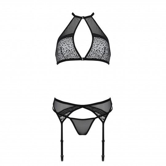 ENSEMBLE 3 PIÈCES SATARA NOIR EROTIC LINE PASSION