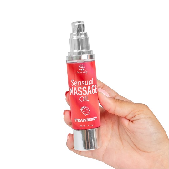 SECRET PLAY STRAWBERRY FLAVOUR MASSAGE OIL 50 ML