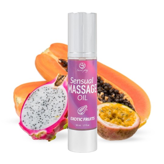 ACEITE DE MASAJE CON SABOR A FRUTAS EXÓTICAS 50 ML SECRET PLAY