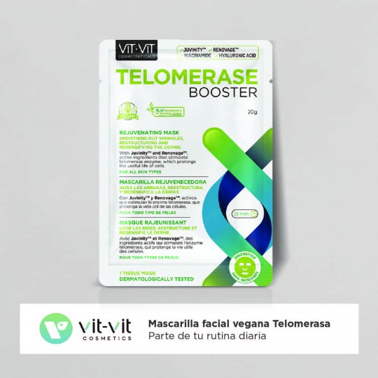 MASCHERA DI TESSUTO FACCIALE TELOMERASE BOOSTER VIT VIT COSMETICS 20GR