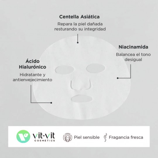 VIT VIT COSMETICS CICA TIGERGRASS FACIAL TISSUE MASK 20GR