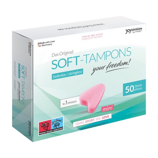 PACKAGE WITH 50 TAMPONS SOFT-TAMPONS MINI