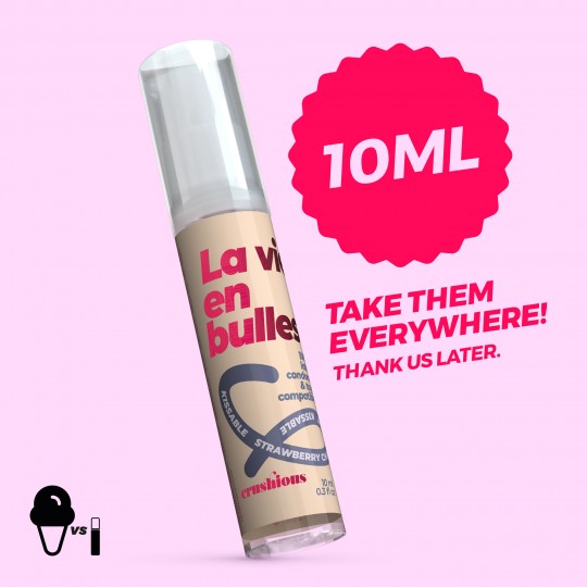 CRUSHIOUS STEAL MY KISSES STRAWBERRY CHAMPAGNE FLAVOUR LUBRICANT GEL 10ML