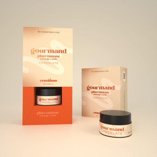 CANDELA DA MASSAGGIO GOURMAND CON FEROMONI E PROFUMO AL CIOCCOLATO 20 ML CRUSHIOUS
