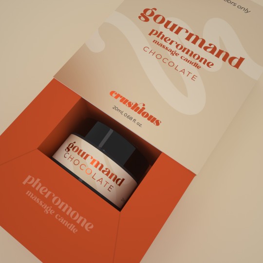 VELA DE MASAJE GOURMAND CON FEROMONAS Y AROMA A CHOCOLATE 20 ML CRUSHIOUS