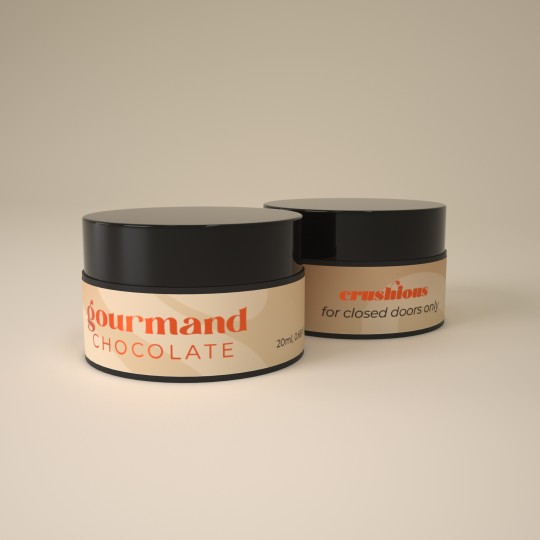 CRUSHIOUS GOURMAND MASSAGE CANDLE WITH PHEROMONES AND CHOCOLATE SCENT 20ML