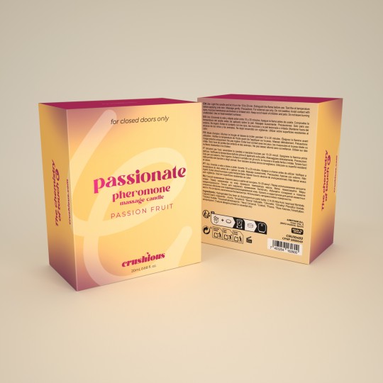CANDELA DA MASSAGGIO PASSIONATE CON FEROMONI E PROFUMO DI FRUTTA DELLA PASSIONE 20 ML CRUSHIOUS