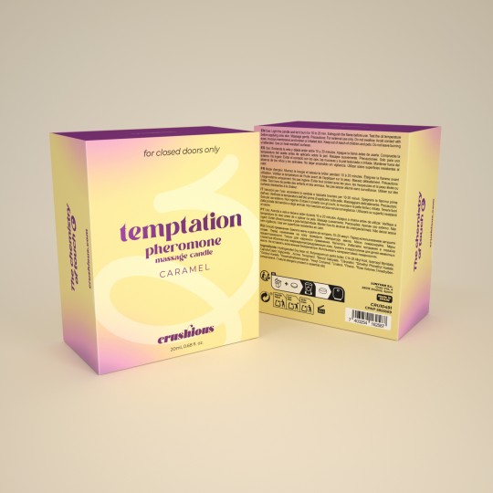 НАБОР 5 + 1 В ПОДАРОК МАССАЖНАЯ СВЕЧА TEMPTATION С ФЕРОМОНАМИ И АРОМАТОМ КАРАМЕЛИ, 20 МЛ, CRUSHIOUS