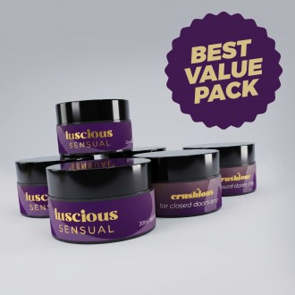 PACK 5 + 1 GRATUIT BOUGIE DE MASSAGE LUSCIOUS AUX PHÉROMONES ET AU PARFUM SENSUEL 20ML CRUSHIOUS
