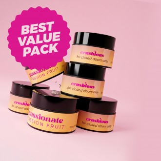 PACK 5 + 1 FREE CRUSHIOUS PASSIONATE MASSAGE CANDLE WITH PHEROMONES AND PASSION FRUIT SCENT 20ML