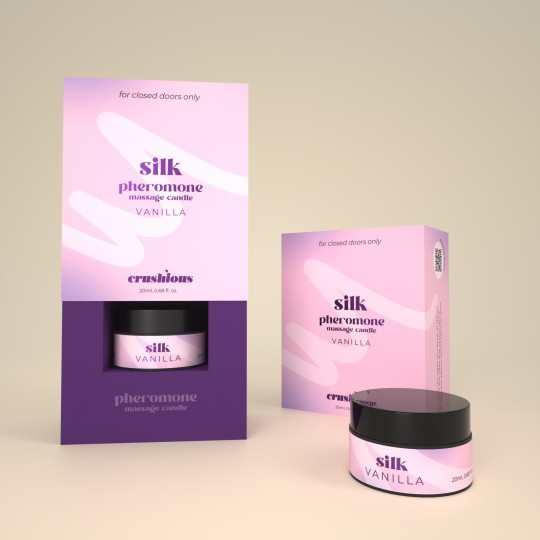 SILK-MASSAGEKERZE MIT PHEROMONEN UND VANILLE-DUFT 20 ML CRUSHIOUS