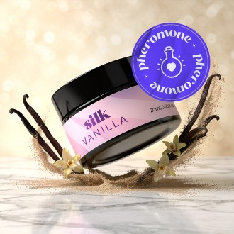 BOUGIE DE MASSAGE SILK AUX PHÉROMONES ET AU PARFUM DE VANILLE 20 ML CRUSHIOUS