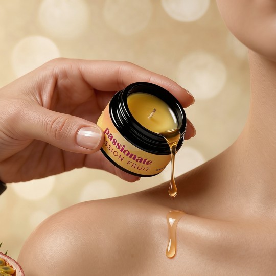 CANDELA DA MASSAGGIO PASSIONATE CON FEROMONI E PROFUMO DI FRUTTA DELLA PASSIONE 20 ML CRUSHIOUS