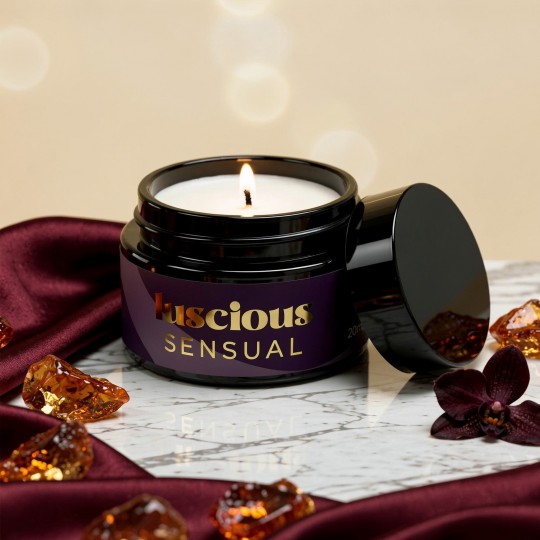 BOUGIE DE MASSAGE LUSCIOUS AUX PHÉROMONES ET AU PARFUM SENSUEL 20ML CRUSHIOUS