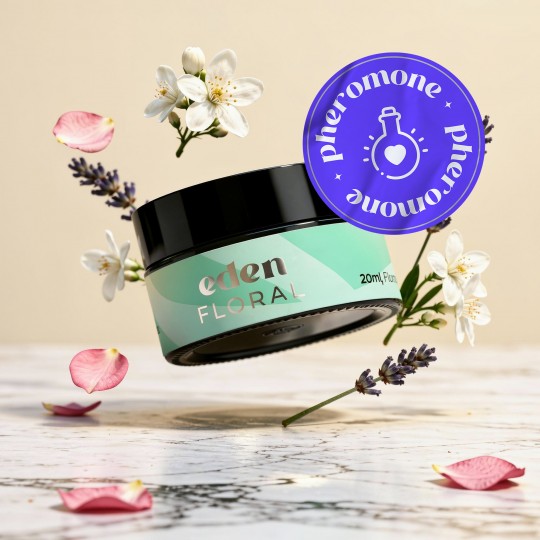 VELA DE MASAJE EDEN CON FEROMONAS Y AROMA FLORAL 20ML CRUSHIOUS