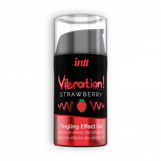 GEL COM VIBRAÇÃO VIBRATION MORANGO INTT 15 ML