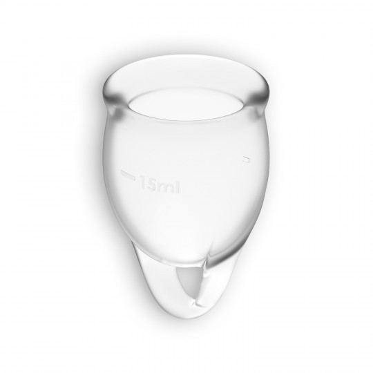 COPA MENSTRUAL FEEL CONFIDENT SATISFYER TRANSPARENTE