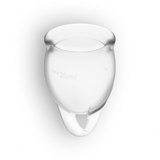 COPA MENSTRUAL FEEL CONFIDENT SATISFYER TRANSPARENTE