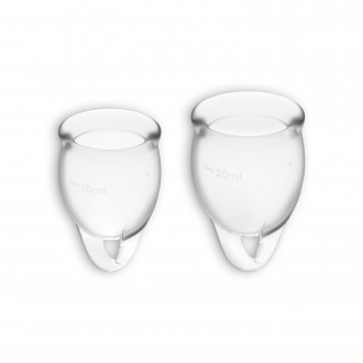 FEEL CONFIDENT MENSTRUAL CUP SATISFYER CLEAR