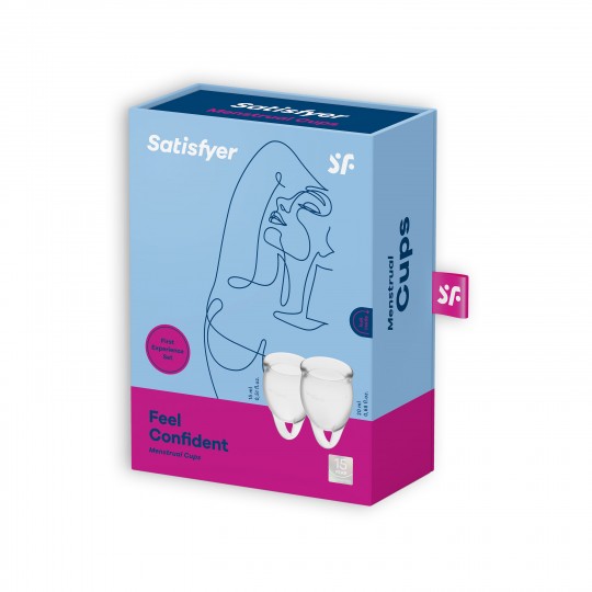 COPA MENSTRUAL FEEL CONFIDENT SATISFYER TRANSPARENTE
