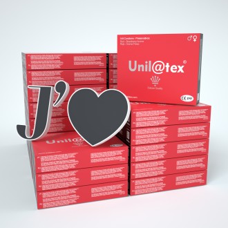 50 BOXES OF 144 RED STRAWBERRY CONDOMS UNILATEX
