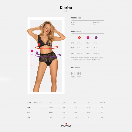 KLARITA OSSESSIVO NERO SET