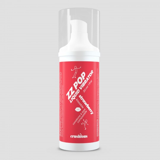 VIBRADOR LÍQUIDO ZZ POP COM AROMA MORANGO 30ML CRUSHIOUS