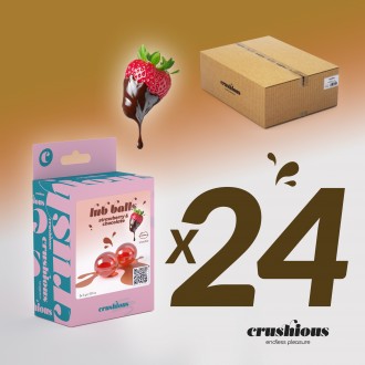 PACK DE 24 BOULES LUBRIFIANTES AVEC GOUT À LA FRAISE & CHOCOLAT LUB BALLS CRUSHIOUS