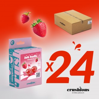 PACK DE 24 BOULES LUBRIFIANTES AVEC GOUT À LA FRAISE LUB BALLS CRUSHIOUS