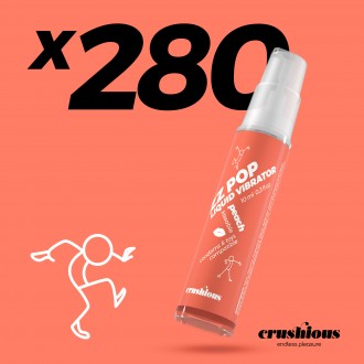 CONFEZIONE DA 280 VIBRATORE LIQUIDO ZZ POP AROMATIZZATO ALLA PESCA 10ML CRUSHIOUS